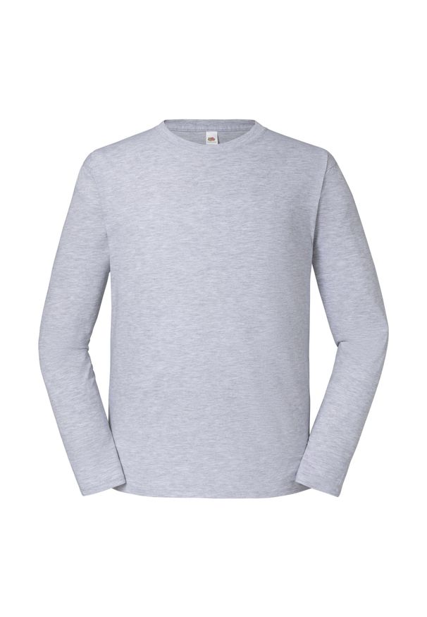 FRUIT OF THE LOOM - Koszulka Z Długim Rękawem Dla Dorosłych Unisex Iconic Heather. Kolor: szary. Długość rękawa: długi rękaw. Długość: długie. Sport: turystyka piesza