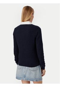 TOMMY HILFIGER - Tommy Hilfiger Sweter WW0WW44987 Granatowy Regular Fit. Kolor: niebieski. Materiał: bawełna #5