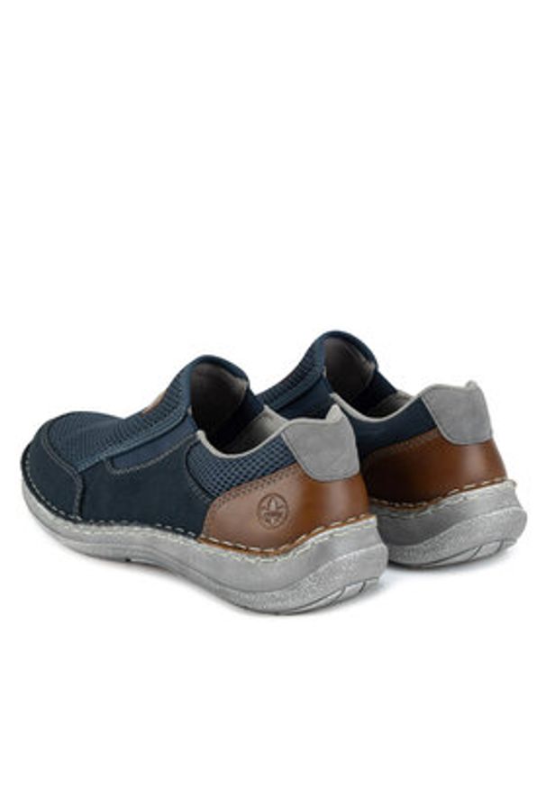 Rieker Półbuty 03053-14 Granatowy. Kolor: niebieski. Materiał: materiał