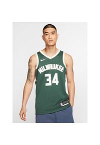 Nike - Koszulka męska nike nba milwaukee bucks giannis antetokounmpo swingman jersey. Kolor: zielony. Materiał: jersey. Sport: koszykówka #1