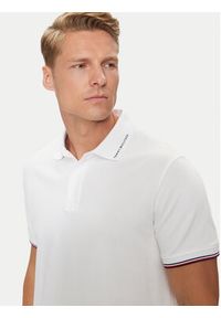 TOMMY HILFIGER - Tommy Hilfiger Polo Flag MW0MW35605 Biały Regular Fit. Typ kołnierza: polo. Kolor: biały. Materiał: bawełna #3
