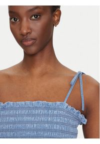 Tommy Jeans Top DW0DW20284 Niebieski Regular Fit. Kolor: niebieski. Materiał: bawełna #3