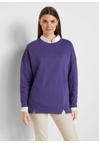 bonprix - Bluza oversized z małymi rozcięciami. Kolor: fioletowy #1