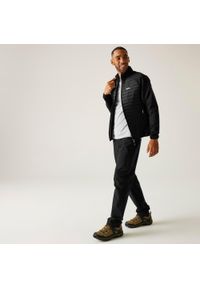 Regatta - Kurtka męska hybrydowa Clumber. Kolor: czarny. Materiał: puch. Sport: turystyka piesza #1
