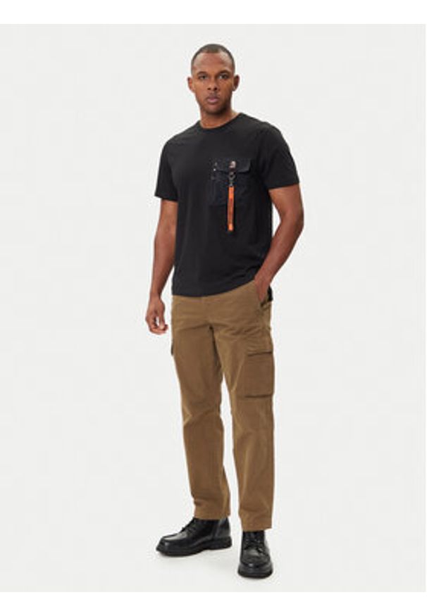 Parajumpers T-Shirt Mojave 25WMPMTSRE07 Czarny Regular Fit. Kolor: czarny. Materiał: bawełna