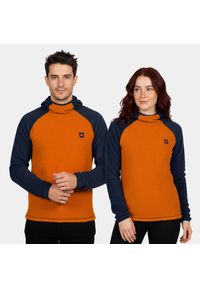 Bluza Primaloft unisex Alpinus Eio. Kolor: pomarańczowy, niebieski, wielokolorowy. Materiał: polar. Technologia: Primaloft. Sport: turystyka piesza