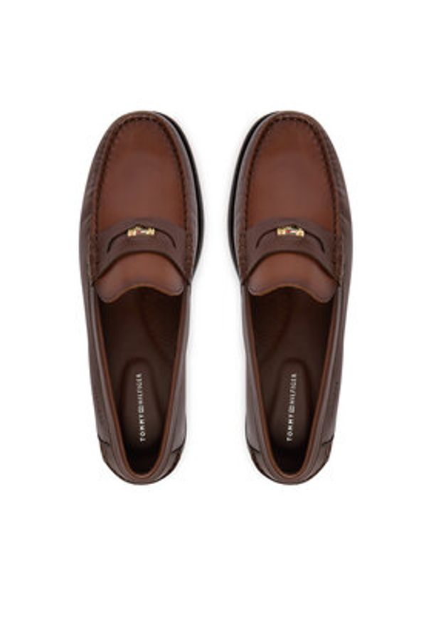 TOMMY HILFIGER - Tommy Hilfiger Mokasyny Penny Crust FM0FM05836 Brązowy. Kolor: brązowy. Materiał: skóra