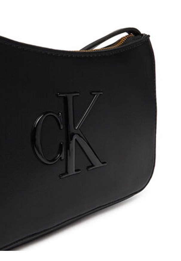 Calvin Klein Torebka Bold Ck Mini Bag LV04F1125G Czarny. Kolor: czarny. Materiał: skórzane
