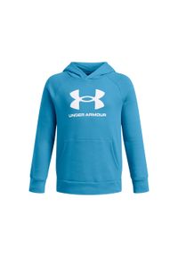 Bluza z kapturem dla dzieci Under Armour Rival Fleece Big Logo. Typ kołnierza: kaptur. Kolor: biały, niebieski, wielokolorowy. Materiał: bawełna #1