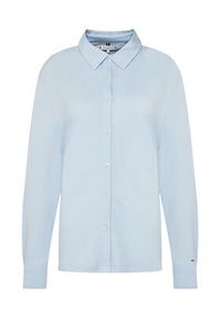 TOMMY HILFIGER - Tommy Hilfiger Koszula WW0WW45983 Błękitny Regular Fit. Kolor: niebieski. Materiał: bawełna, wiskoza #8