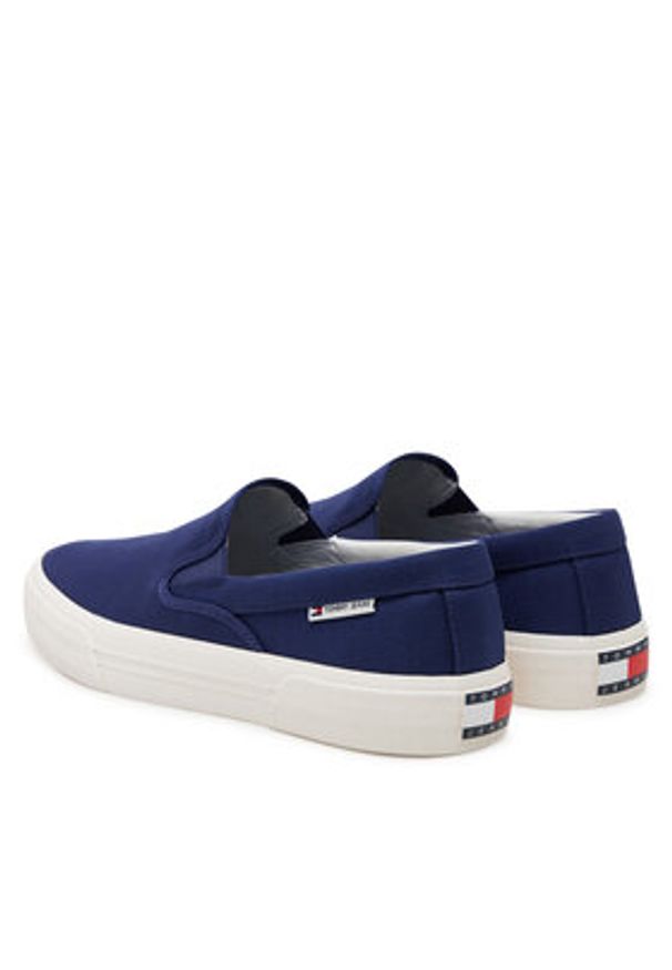 Tommy Jeans Tenisówki Slip On Canvas Color EM0EM01544 Granatowy. Zapięcie: bez zapięcia. Kolor: niebieski. Materiał: materiał