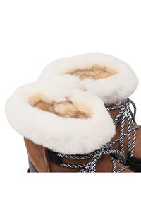 EMU Australia Śniegowce Blurred W12641 Brązowy. Kolor: brązowy. Materiał: zamsz, skóra #4