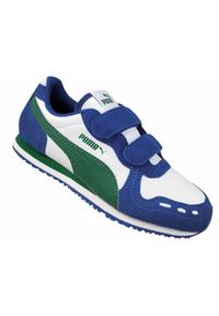 Buty do chodzenia dla dzieci Puma Cabana Racer Sl 20 V Ps. Zapięcie: rzepy. Kolor: biały, wielokolorowy, niebieski. Materiał: guma, materiał, tkanina, syntetyk. Szerokość cholewki: normalna. Sport: turystyka piesza