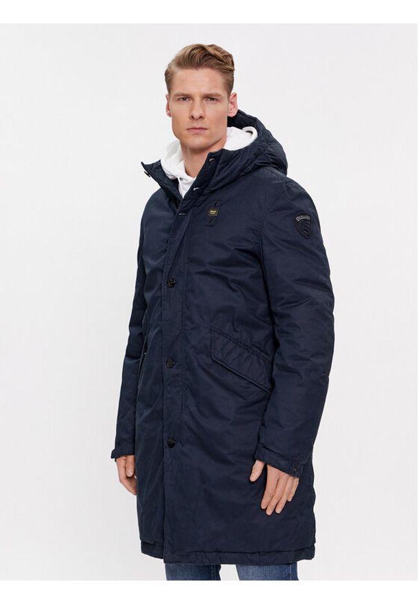 Blauer Parka 23WBLUK02061 Niebieski Regular Fit. Kolor: niebieski. Materiał: syntetyk