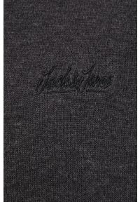 Jack & Jones Sweter bawełniany męski kolor szary. Okazja: na co dzień. Kolor: szary. Materiał: bawełna. Długość rękawa: długi rękaw. Długość: długie. Styl: casual #2