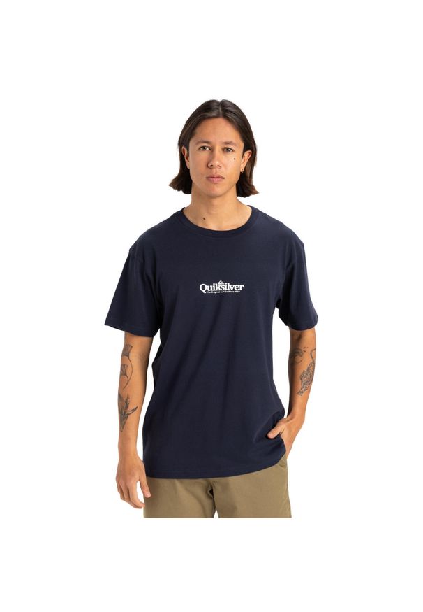 Quiksilver - Koszulka z krótkim rękawem dla Mężczyzn FINELINE Czarny. Kolor: niebieski. Materiał: materiał, bawełna. Długość rękawa: krótki rękaw. Długość: krótkie