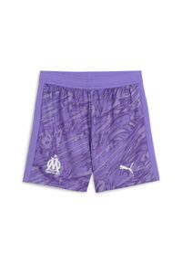 Puma - Młodzieżowe szorty bramkarskie Olympique Marsylia 25/26 PUMA. Kolor: biały, fioletowy, wielokolorowy. Materiał: tkanina