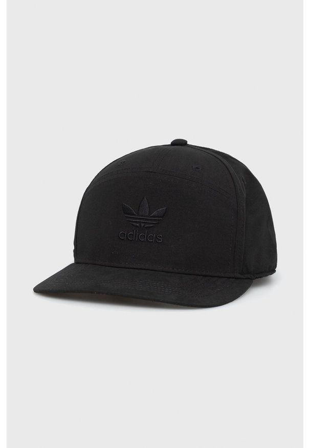 adidas Originals Czapka kolor czarny gładka. Kolor: czarny. Wzór: gładki