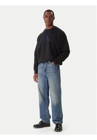 Calvin Klein Jeans Sweter LV04RD305G Czarny Relaxed Fit. Kolor: czarny. Materiał: bawełna #4