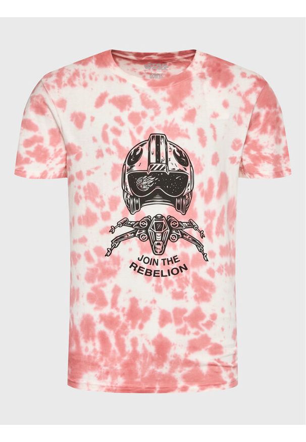 Element T-Shirt STAR WARS™ Rebel F1SSO4 Różowy Regular Fit. Kolor: różowy. Materiał: bawełna. Wzór: motyw z bajki
