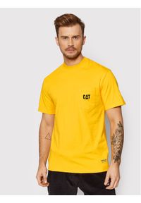 CATerpillar T-Shirt 2511868 Żółty Regular Fit. Kolor: żółty. Materiał: bawełna