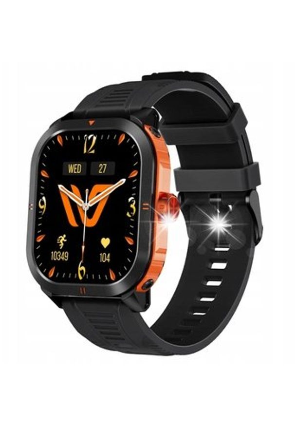 NoName - Smartwatch Smartwatch Weofly Pioneer pomarańczowy AMOLED 100 trybów stylowy. Rodzaj zegarka: smartwatch. Kolor: pomarańczowy. Styl: elegancki
