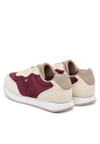 TOMMY HILFIGER - Tommy Hilfiger Sneakersy Easy Runner FW0FW08836 Beżowy. Kolor: beżowy. Materiał: zamsz, skóra #5