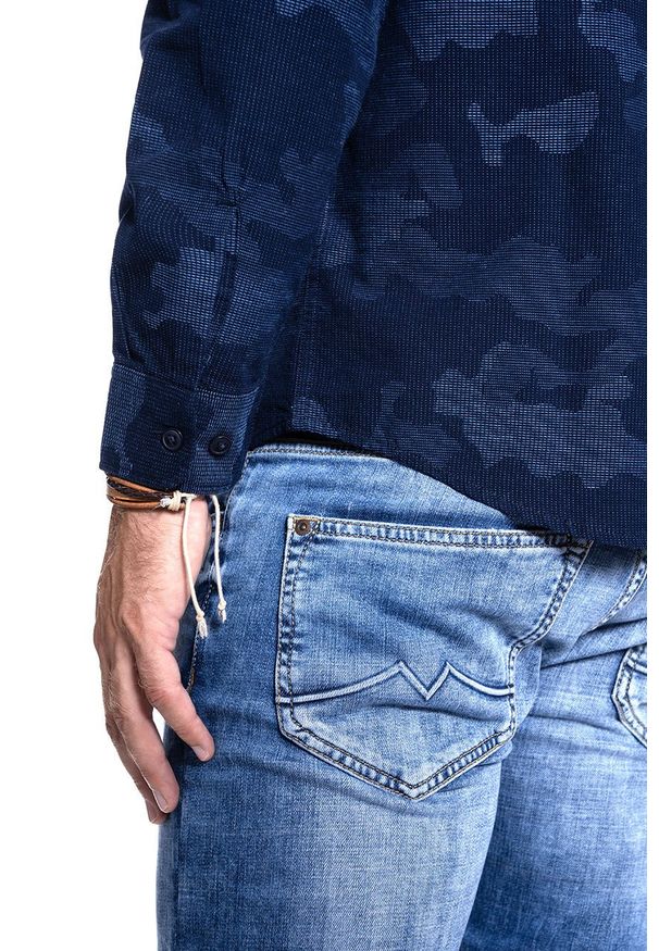 Lee - MĘSKA KOSZULA LEE WORKER SHIRT RELAXED FIT WASHED BLUE L68HDSLR 112117125