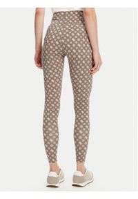 Guess Legginsy V5YB18 MC03W Brązowy Slim Fit. Kolor: brązowy. Materiał: syntetyk #3
