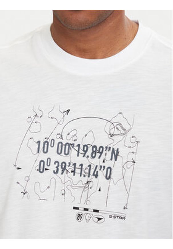 G-Star RAW - G-Star Raw T-Shirt Coord D29344-C372 Biały Relaxed Fit. Kolor: biały. Materiał: bawełna