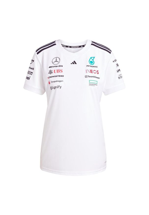 Adidas - Koszulka Mercedes - Amg Petronas Formula One Team Driver. Kolor: czarny, biały, wielokolorowy. Materiał: materiał. Sport: fitness