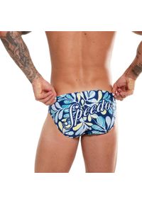 Slipy kąpielówki męskie Speedo Escape. Kolor: biały, wielokolorowy, niebieski. Materiał: lycra, poliester
