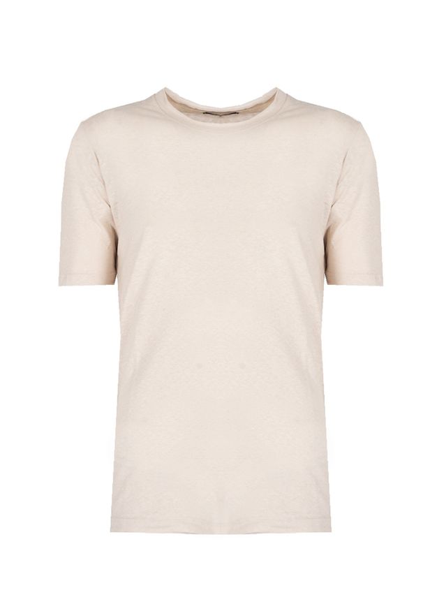 Xagon Man T-Shirt "Lino" | P2308 2JX 2405 | Mężczyzna | Beżowy. Okazja: na co dzień. Kolor: beżowy. Materiał: len, bawełna. Styl: casual