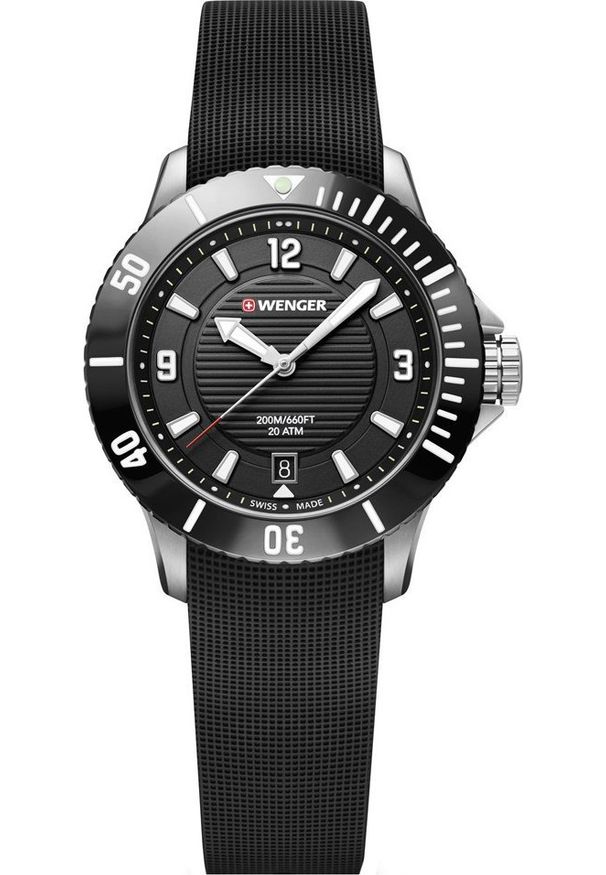 Zegarek Wenger Zegarek damski Wenger 01.0621.110 czarny. Kolor: czarny