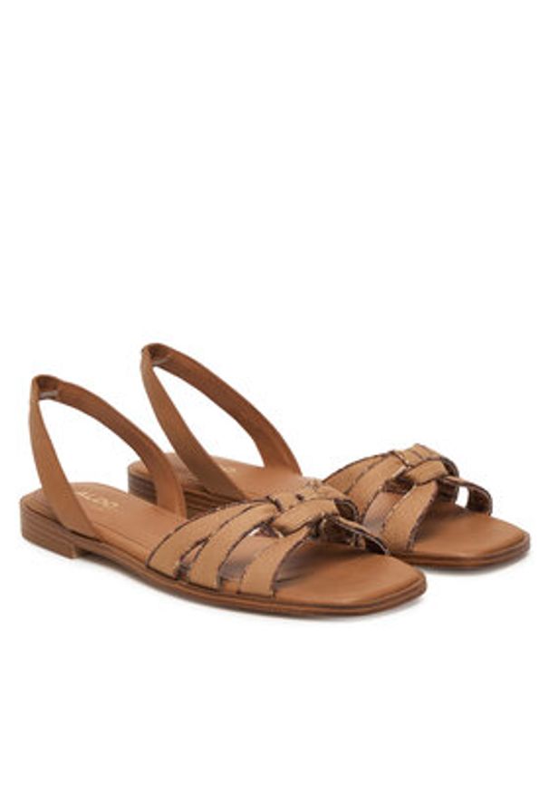 Aldo Sandały Adwiedan 14190556 Brązowy. Kolor: brązowy. Materiał: materiał