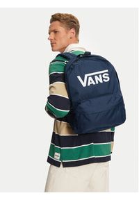 Vans Plecak Old Skool Print Backpack VN000H50LKZ1 Granatowy. Kolor: niebieski. Materiał: materiał. Wzór: nadruk #3