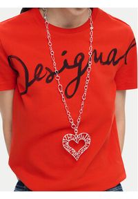 Desigual T-Shirt Florencia 26SWTK07 Czerwony Regular Fit. Kolor: czerwony. Materiał: bawełna #2