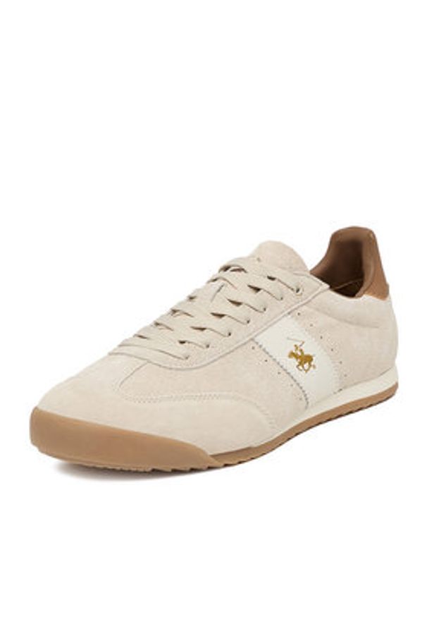 Beverly Hills Polo Club Sneakersy EO-LOGAN-01 MP40 Beżowy. Kolor: beżowy. Materiał: zamsz, skóra