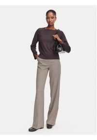 Marella Sweter Cottage 2625366211 Brązowy ciemny Regular Fit. Kolor: brązowy. Materiał: wełna #2