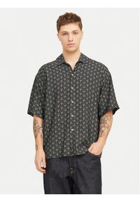 Jack & Jones - Jack&Jones Koszula Marshall 12271103 Czarny Wide Fit. Kolor: czarny. Materiał: wiskoza