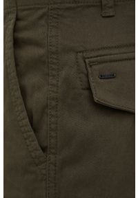 Only & Sons spodnie męskie kolor zielony w fasonie cargo. Okazja: na co dzień. Kolor: zielony. Materiał: tkanina, bawełna. Wzór: gładki. Styl: casual