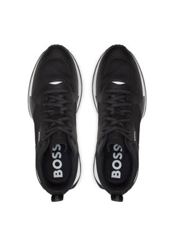 BOSS - Boss Sneakersy Jonah Runn meth 50513195 Czarny. Kolor: czarny. Materiał: materiał