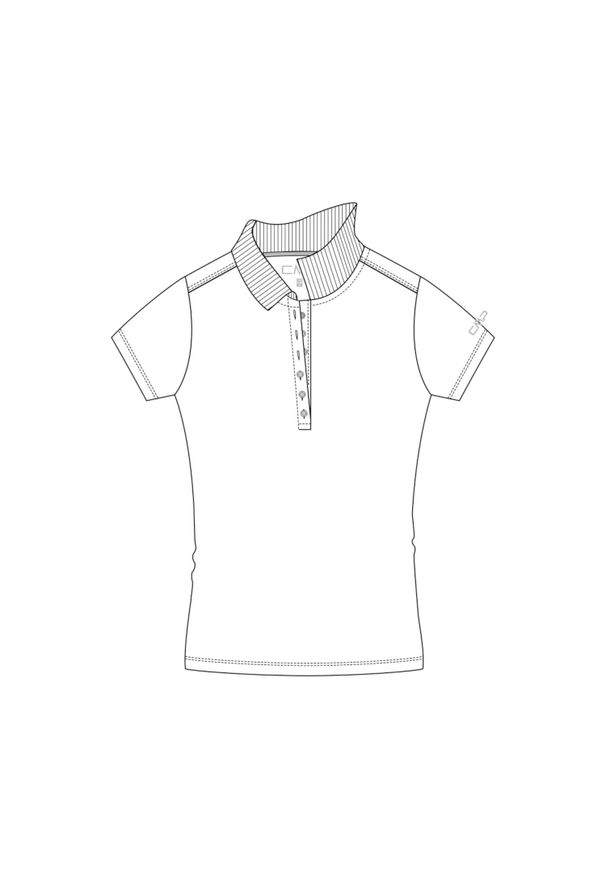 Koszulka polo damska CMP. Typ kołnierza: polo. Kolor: biały