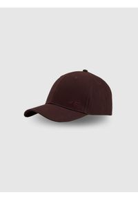 4f - 4F Czapka z daszkiem snapback uniseks - brązowa L/XL (60cm). Kolor: brązowy. Materiał: bawełna, materiał. Styl: casual, klasyczny, sportowy #1