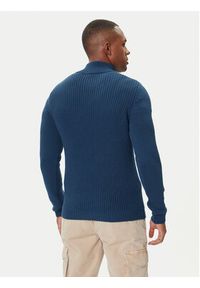 Aeronautica Militare Sweter 252MA1572UL00409 Niebieski Slim Fit. Kolor: niebieski. Materiał: bawełna #4