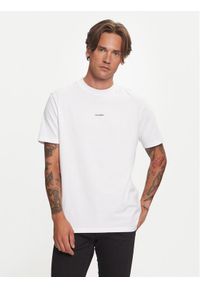 Karl Lagerfeld - KARL LAGERFELD T-Shirt 755053 544221 Biały Regular Fit. Typ kołnierza: dekolt w karo. Kolor: biały. Materiał: bawełna #1