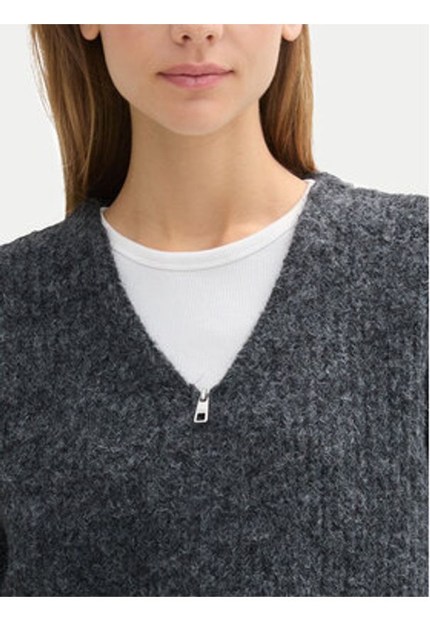 Tom Tailor Denim Kardigan 1043968 Szary Relaxed Fit. Kolor: szary. Materiał: syntetyk