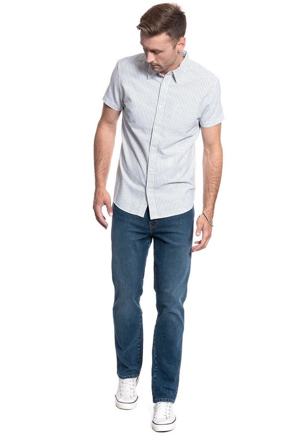 Wrangler - KOSZULA MĘSKA WRANGLER SS 1 PKT SHIRT REAL WHITE W5J1BMXW1 112130166