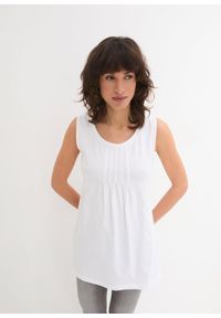 bonprix - Długi top. Kolor: biały. Długość: długie. Styl: elegancki #1