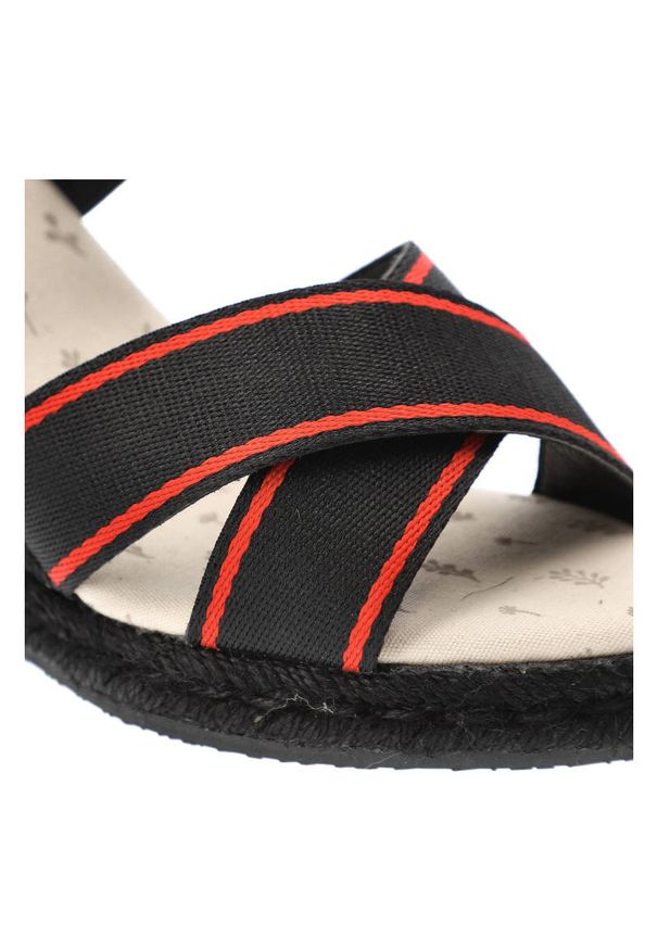 Big-Star - Czarne Sandały Big Star Stylowe Espadryle Damskie. Kolor: czarny. Materiał: materiał. Szerokość cholewki: normalna. Styl: elegancki